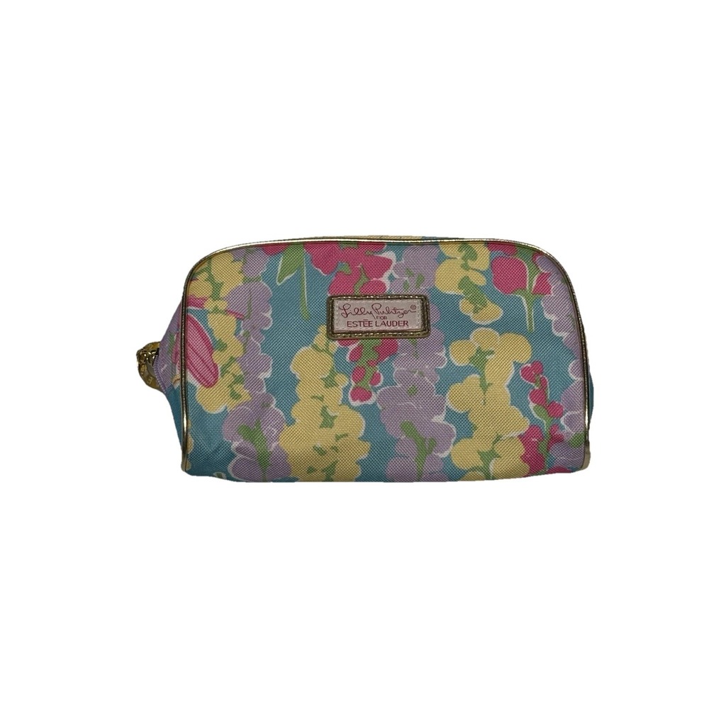 Lilly Pulitzer/Estee Lauder Colorful Makeup Cosmetic Zipper Pouch Bag Floral New